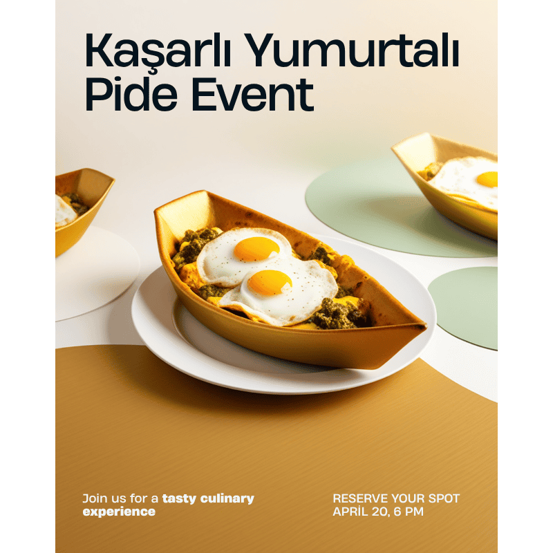 Kaşarlı Yumurtalı Pide